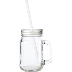 Sklenený pohár s viečkom (480 ml)